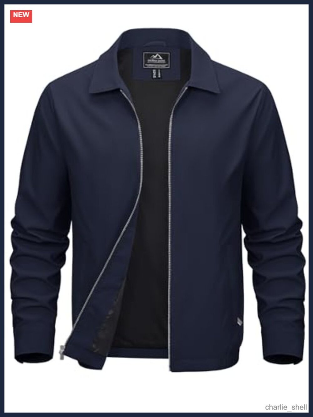 Men's Lightweight Full Zip Windbreaker Jacket with Pockets